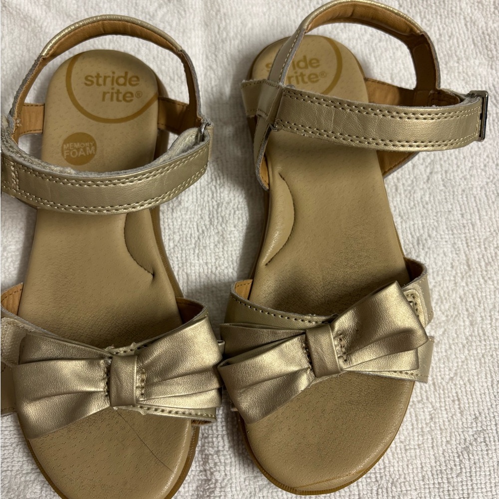 Stride Rite Metallic Gold Kids Sandals